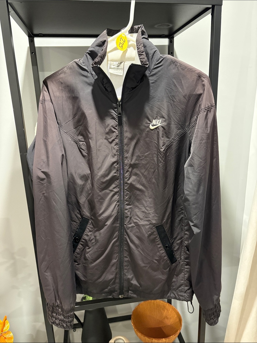 275 Nike woman’s Dark Gray Full-Zip Windbreaker Jacket